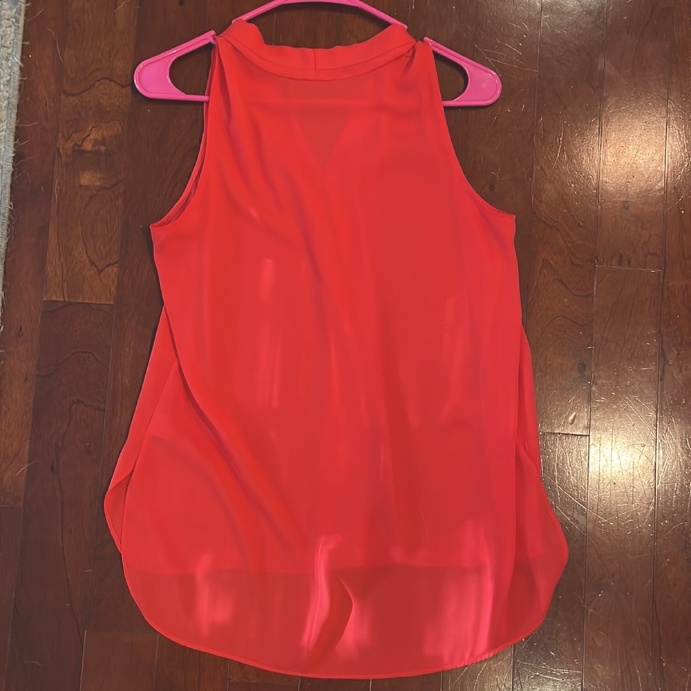 TJ Maxx Burnt Orange Sleeveless Flowy Blouse - Picture 3 of 3